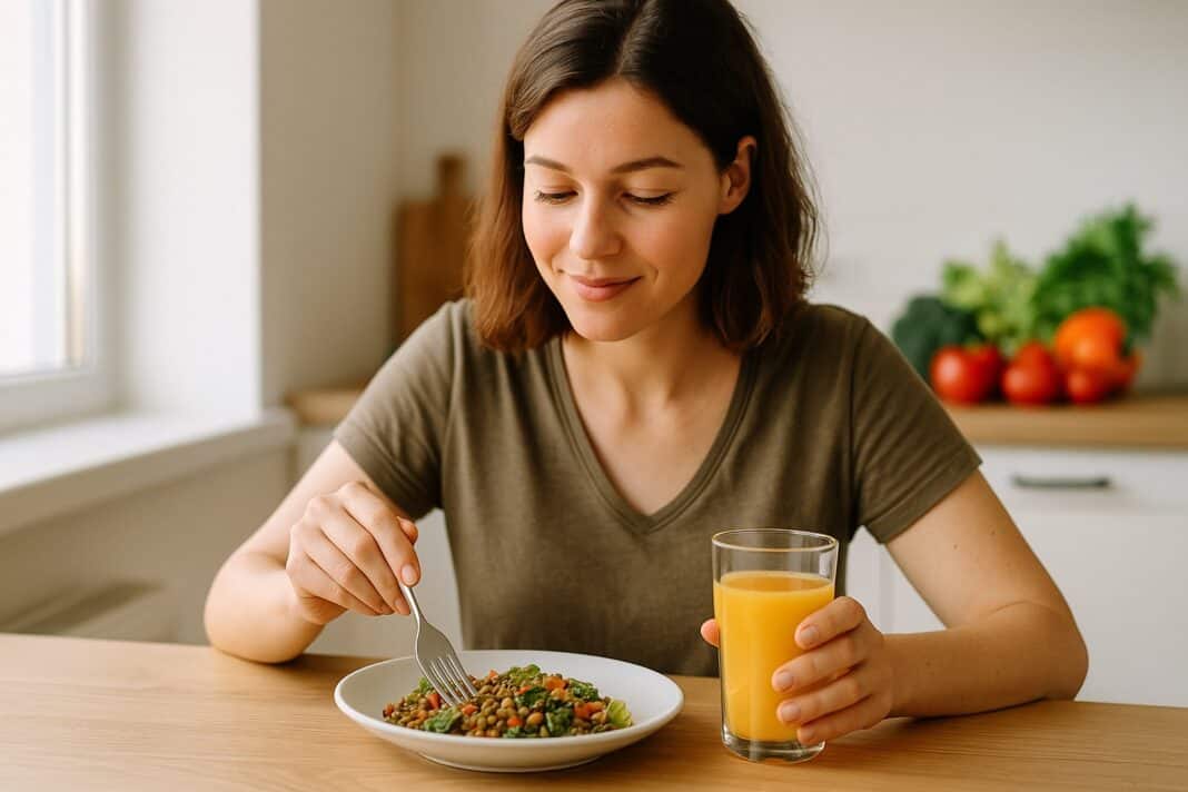 Natürlich gegen Eisenmangel: Linsensalat mit Vitamin-C-Kick