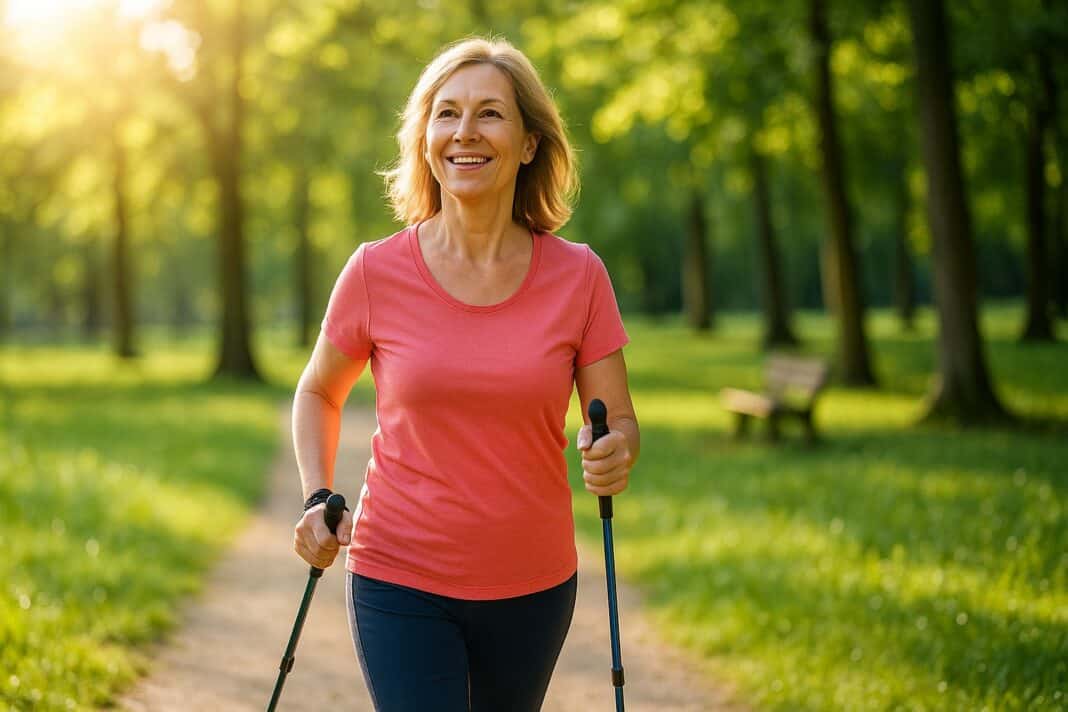Nordic Walking im Sonnenschein: Immunsystem stärken in Bewegung