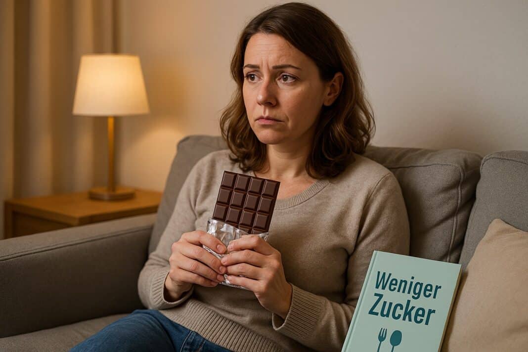 Nachdenklicher Blick auf den eigenen Zuckerkonsum